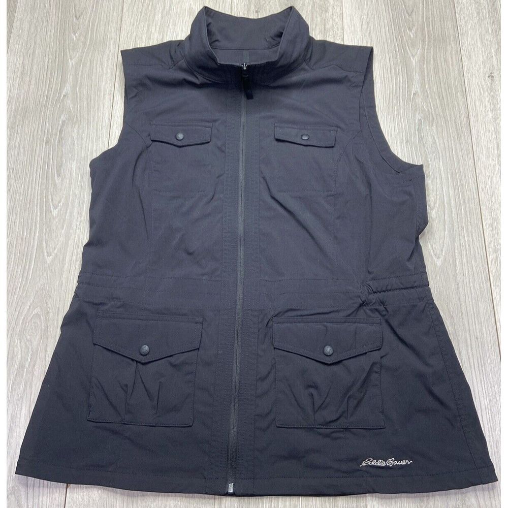 Eddie Bauer Travex Atlas Vest Cargo Full Zip Stretch Men's Medium Hiking Outdoor